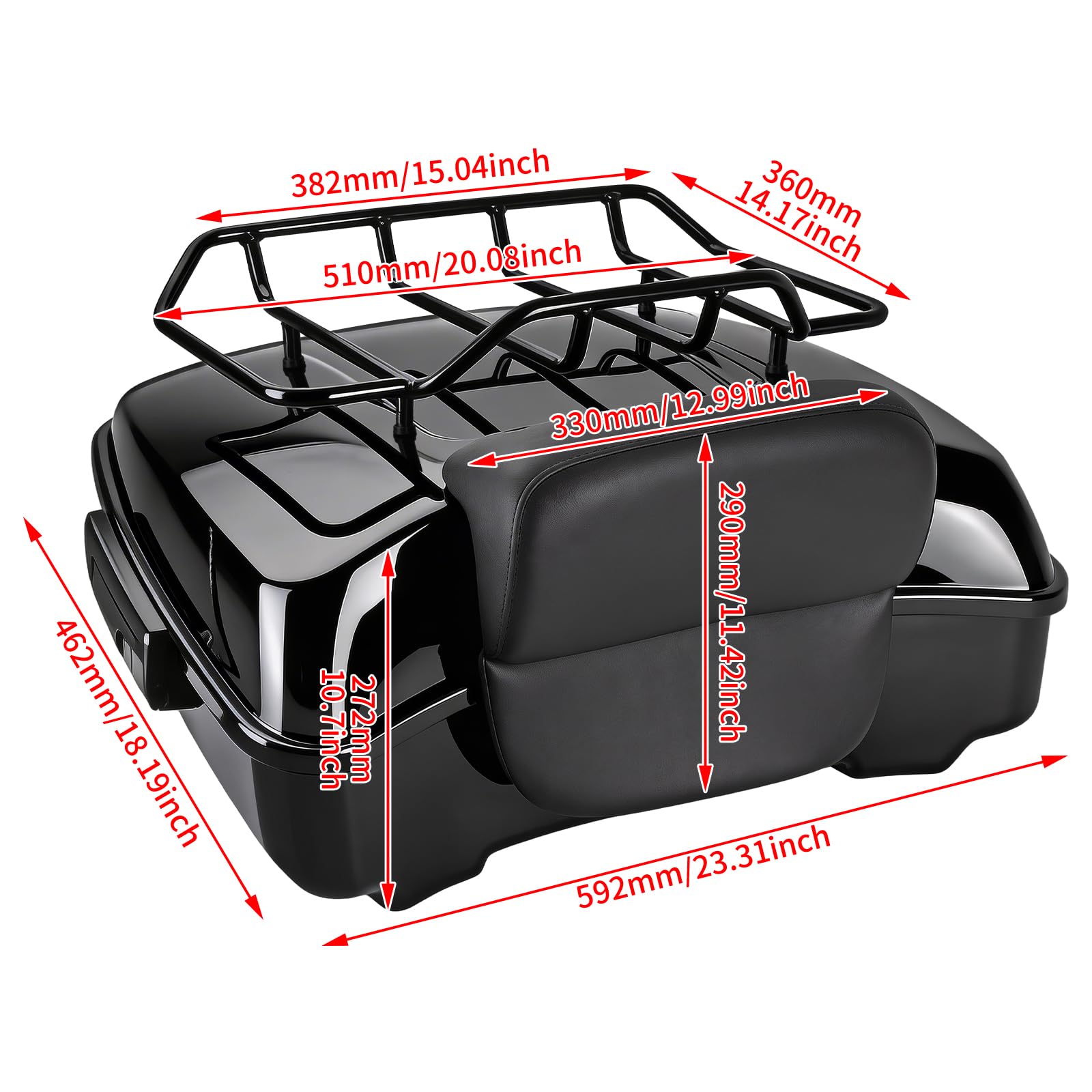Amazon | HCmotorku チョップド ハーレー用 トップケース リア ツアー
